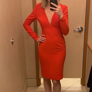 Lucian Matis Red midi cutout dress